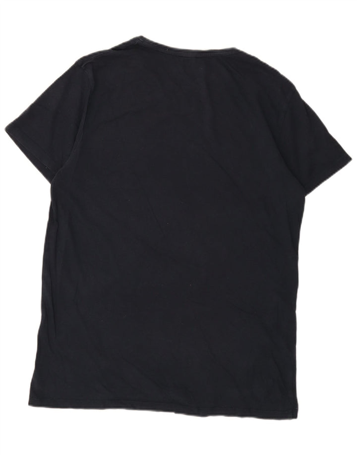 Timberland T-Shirt Graphique Homme Bleu Marine Moyen Coton