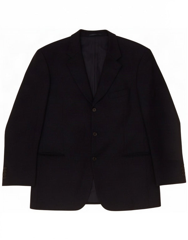 Hugo Boss Veste blazer à 3 boutons pour homme EU 54 2XL Bleu marine Laine vierge