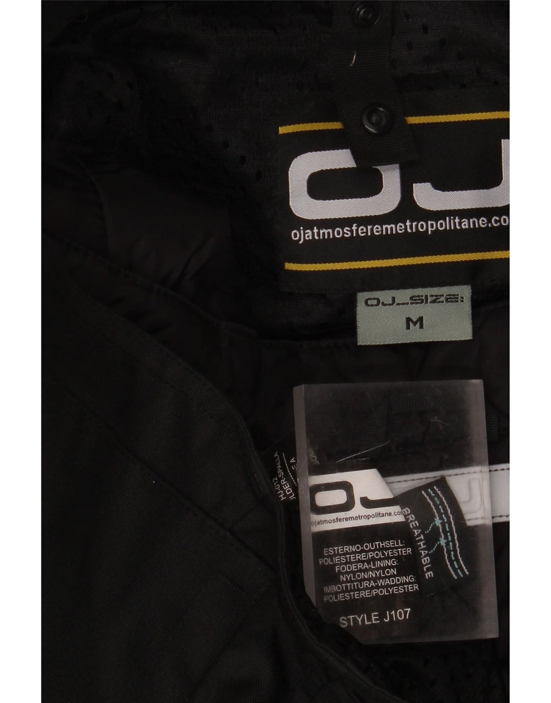 OJ Atmosfere Veste Racer Homme UK 38 Moyen Noir Polyester