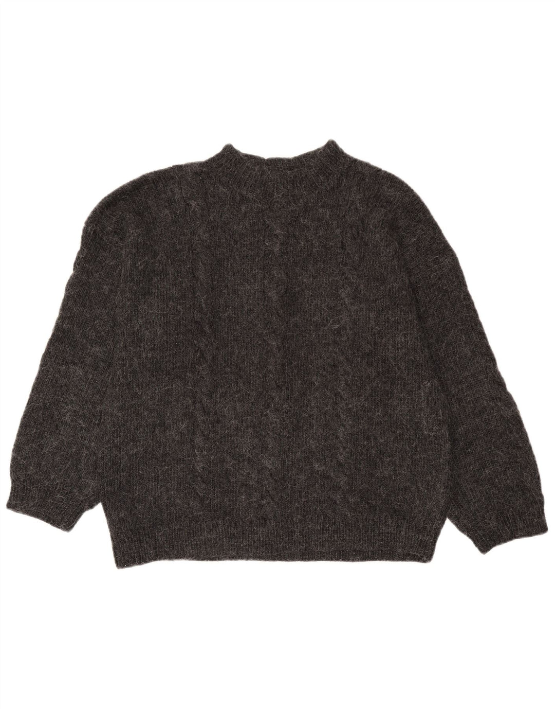 vintage Mens Turtle Neck Jumper Pull Grand Gris