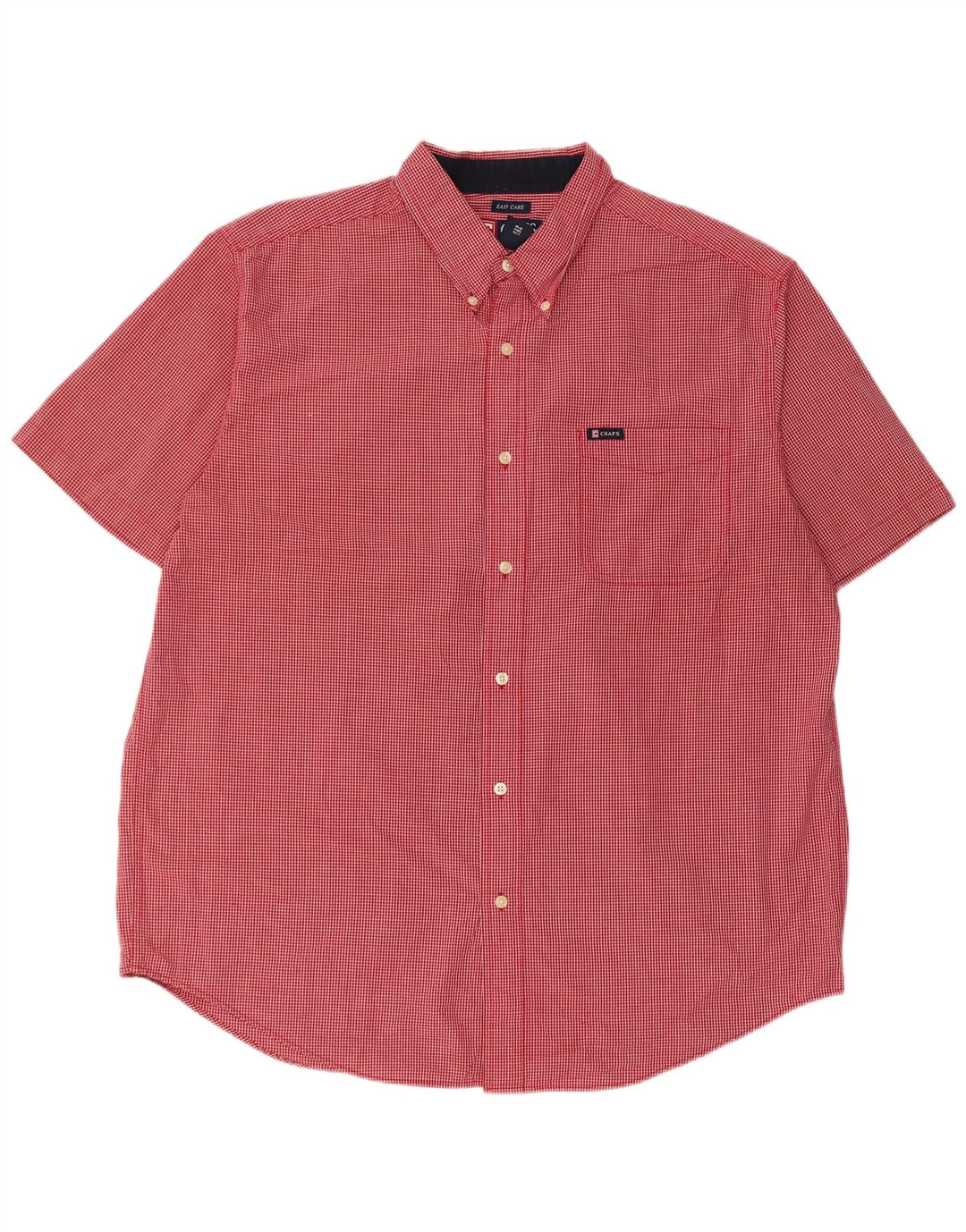 Chaps Chemise à manches courtes pour homme XL en coton vichy rouge