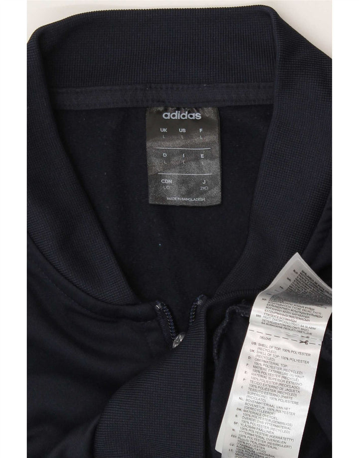 Adidas Veste de survêtement pour homme Taille L Bleu marine Polyester