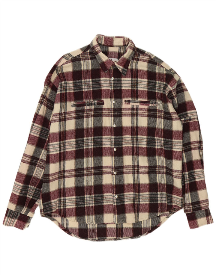 chemise en flanelle homme vintage 2XL Acrylique à carreaux multicolore