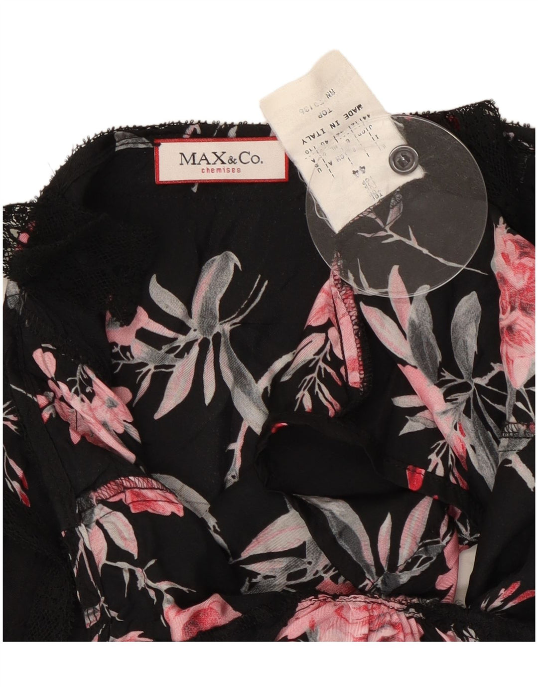 Max & Co. Haut corset pour femme UK 42 Medium Noir Floral