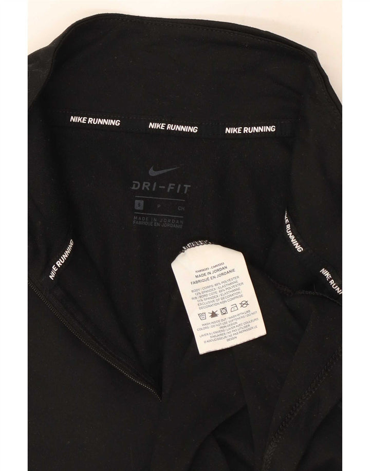 Nike Hommes Dri Fit Zip Neck Pull Survêtement Haut Petit Noir Polyester