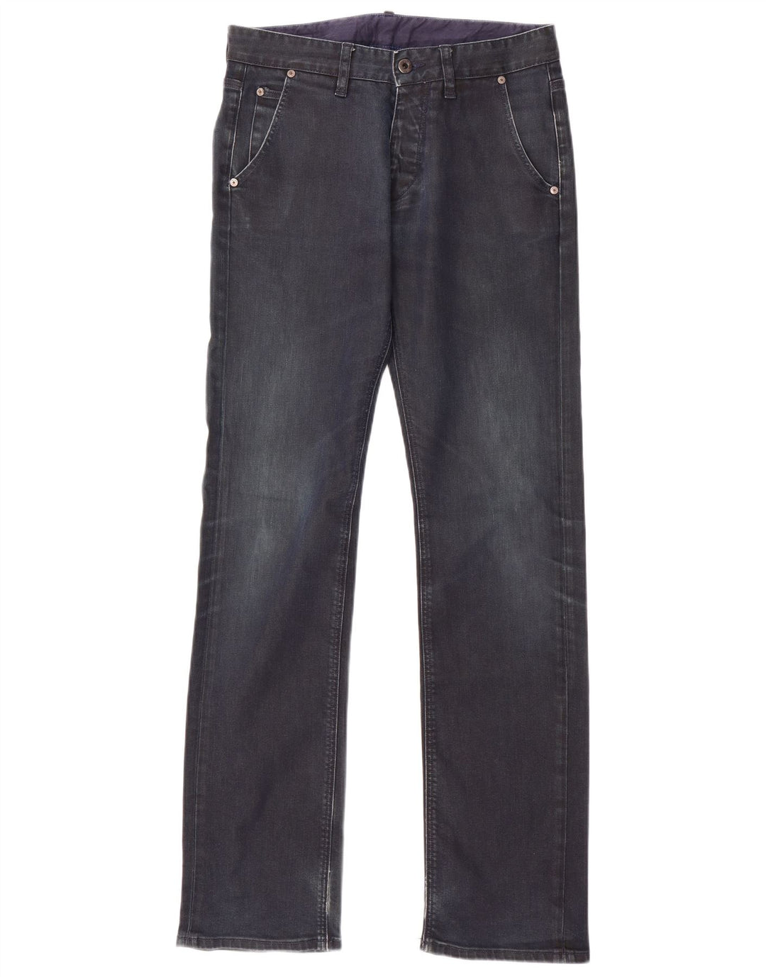 Massimo Dutti Jean droit pour homme EU 40 Medium W31 L34 Bleu marine Coton