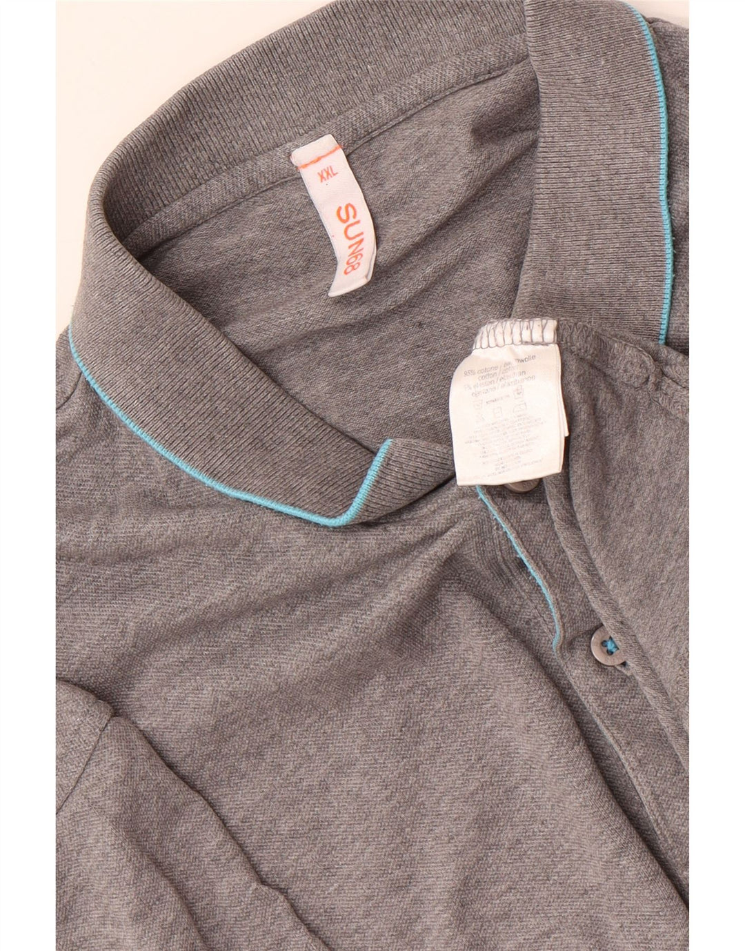 SUN68 Polo Homme 2XL Gris Rayé Coton