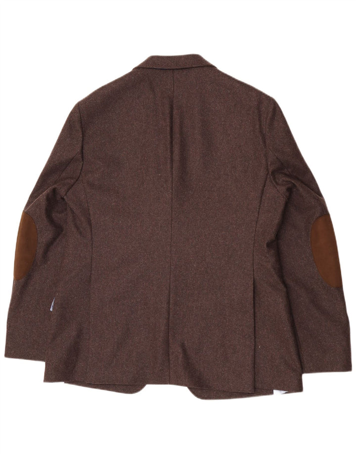 Sarar Veste Blazer 2 Boutons pour Homme UK 40 Grande Laine Marron