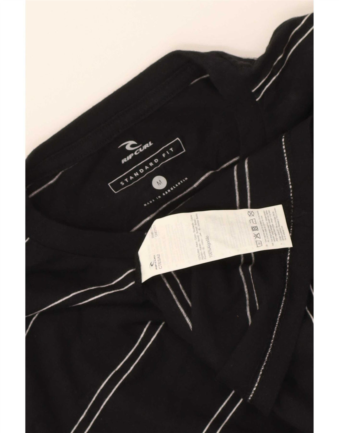 Rip Curl T-shirt coupe standard pour homme en coton rayé noir moyen