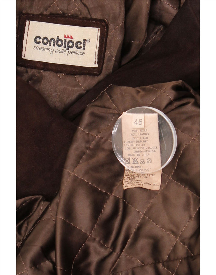 Conbipel Pardessus Femme En Daim IT 46 Grand Cuir Marron