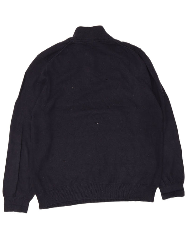 Crew Clothing Pull col zippé pour femme UK 18 XL Bleu marine Coton