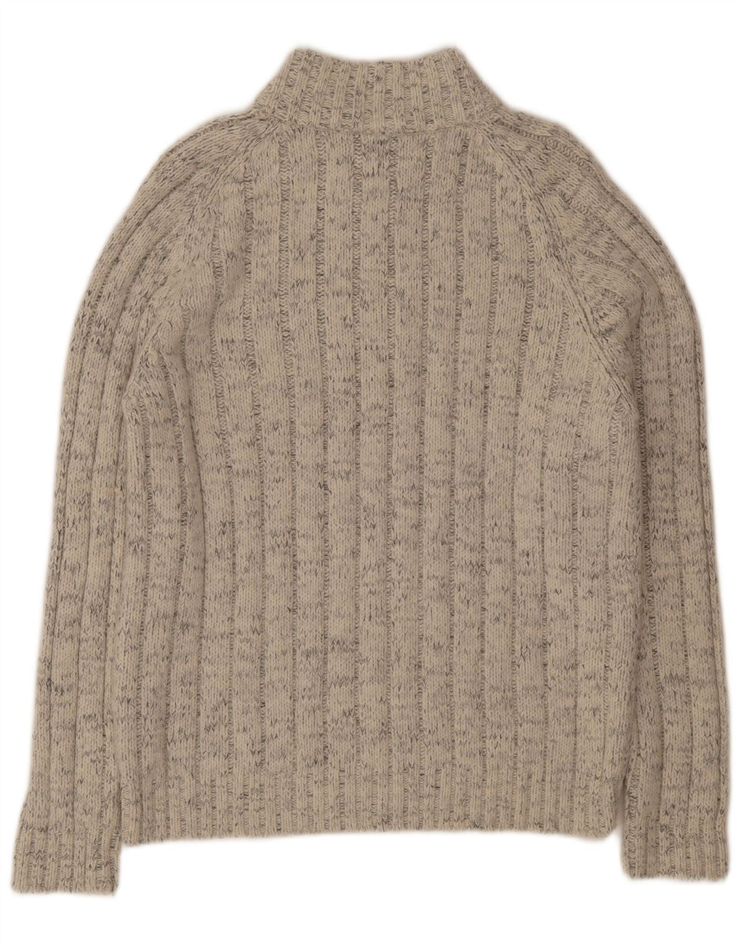 Marks & Spencer Pull à col zippé pour homme Large en acrylique rayé beige