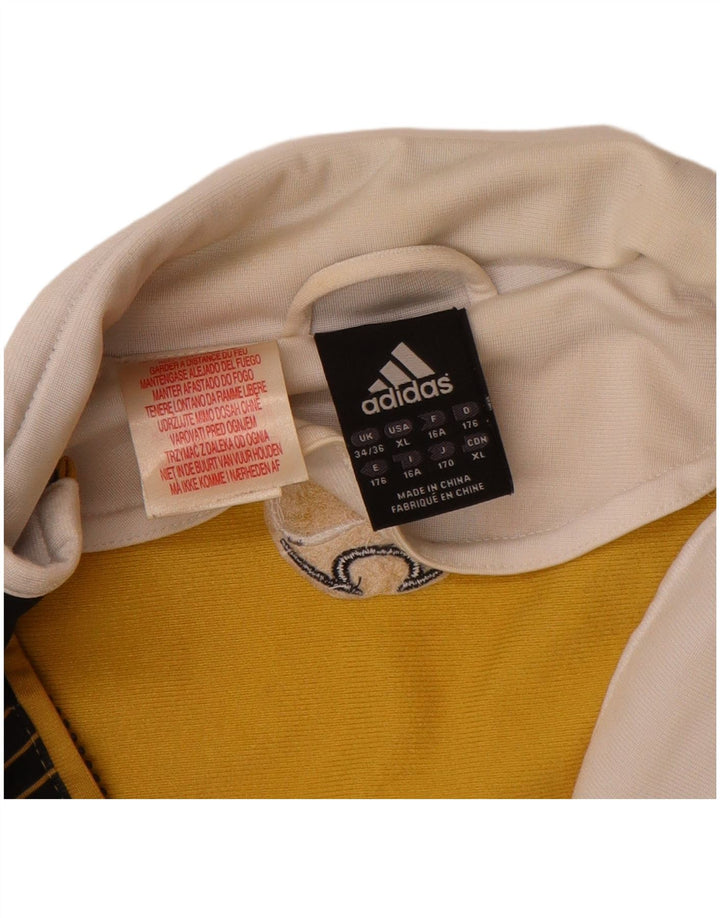 Adidas Veste de Survêtement Garçon 15-16 ans Jaune Géométrique Polyester