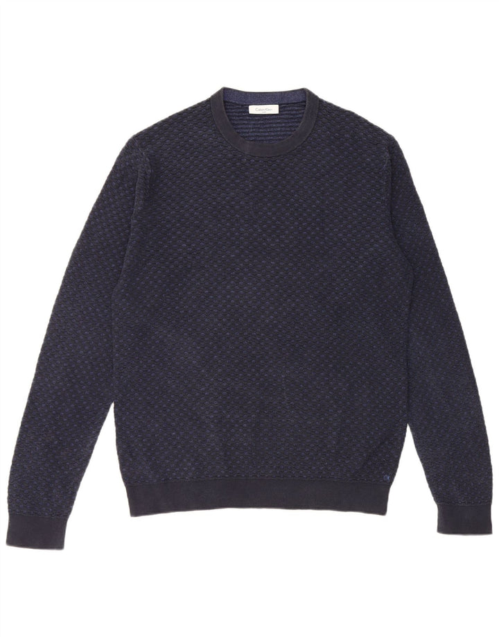 Calvin Klein Pull à col rond pour homme Petit Bleu marine
