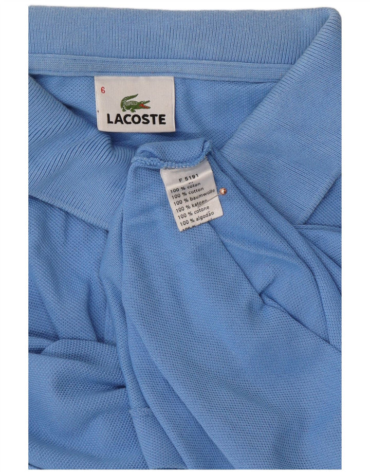 LACOSTE Polo Homme Taille 6 XL Bleu Coton