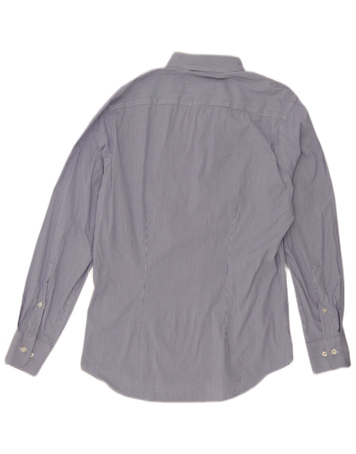 Fred Perry Chemise Slim Fit Homme Bleu Moyen Rayé Coton Classique