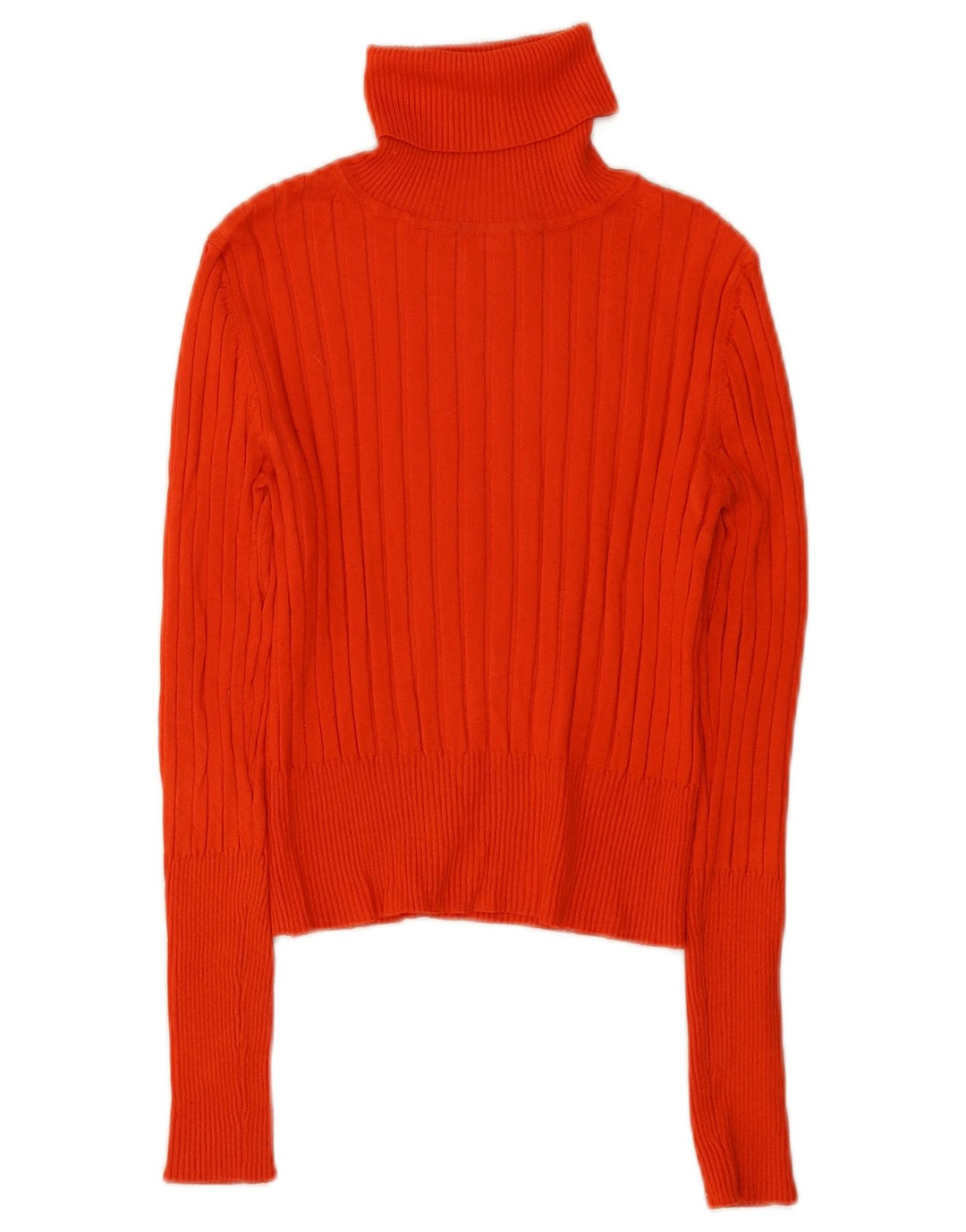 Zara Pull court à col roulé pour femme UK 12 Orange moyen