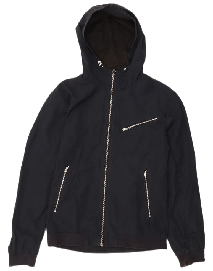 REISS Veste bomber à capuche pour homme UK 38 Bleu marine moyen Polyester