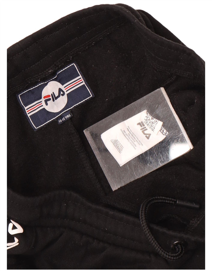 Fila Pantalon de Survêtement Graphique Garçon 13-14 ans Noir Polyester