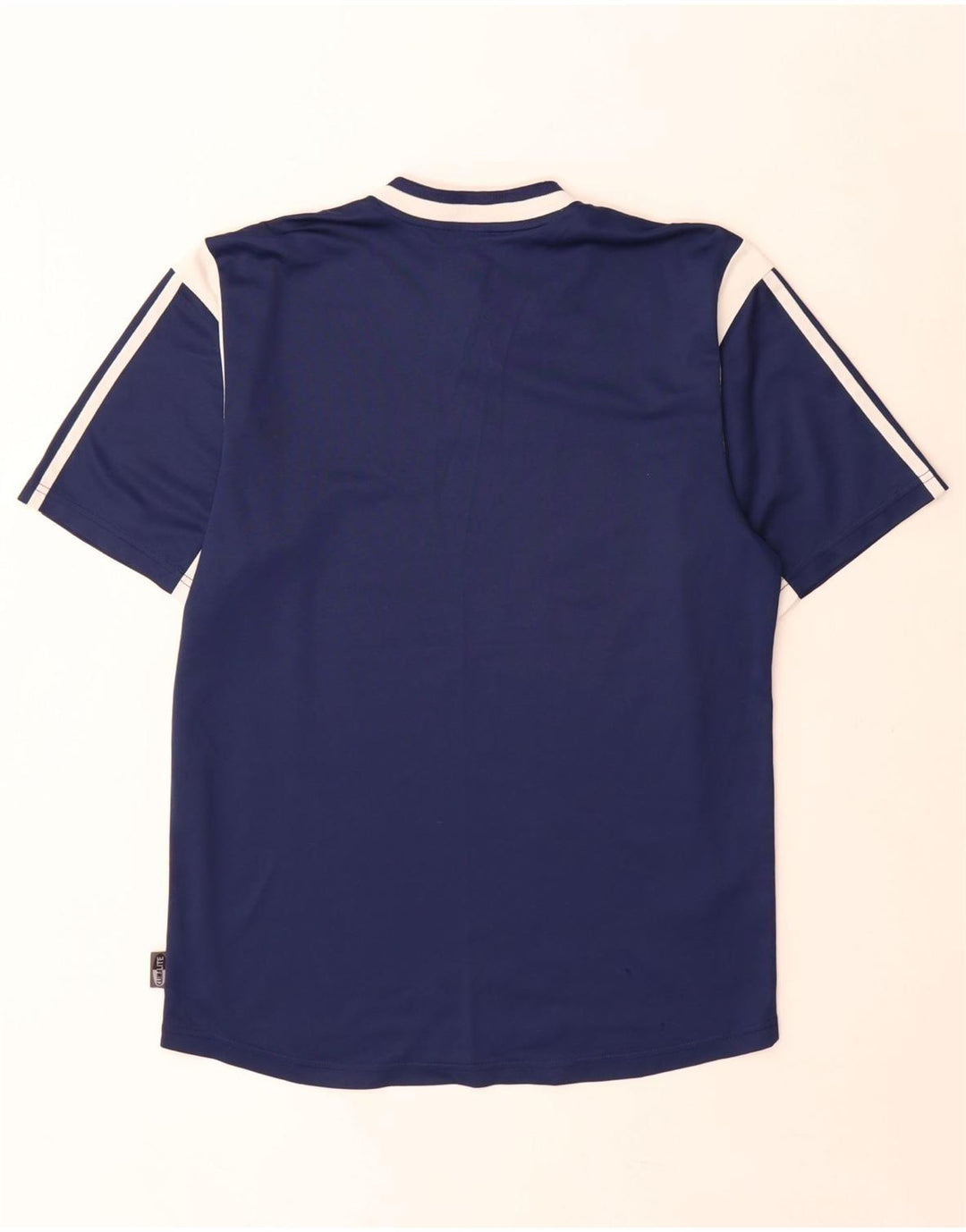 Adidas Hommes Climalite T-Shirt Haut Petit Bleu Marine Colorblock Polyester
