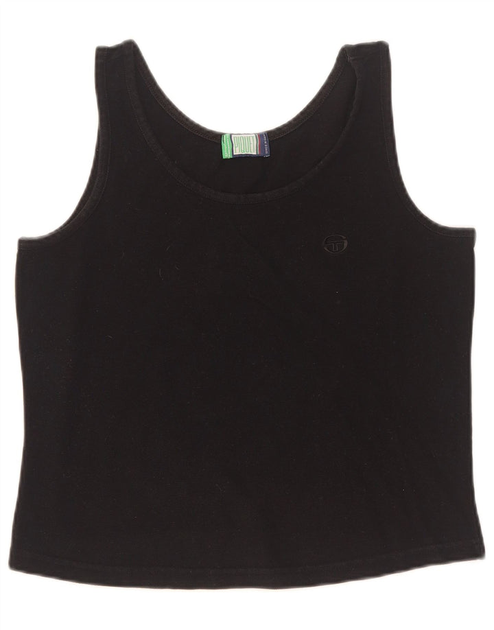 Sergio Tacchini Débardeur court pour femme UK 10 Small Noir