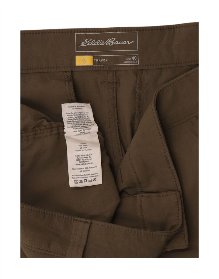 EDDIE BAUER Short Chino Homme W40 XL Kaki Nylon