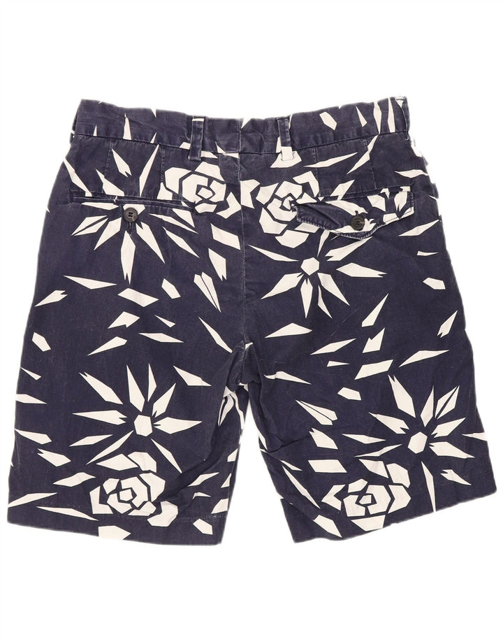 French Connection Short Chino Homme W30 Coton Géométrique Bleu Moyen
