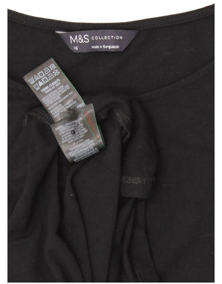 Marks & Spencer Robe longue pour femme UK 16 Large Viscose noire