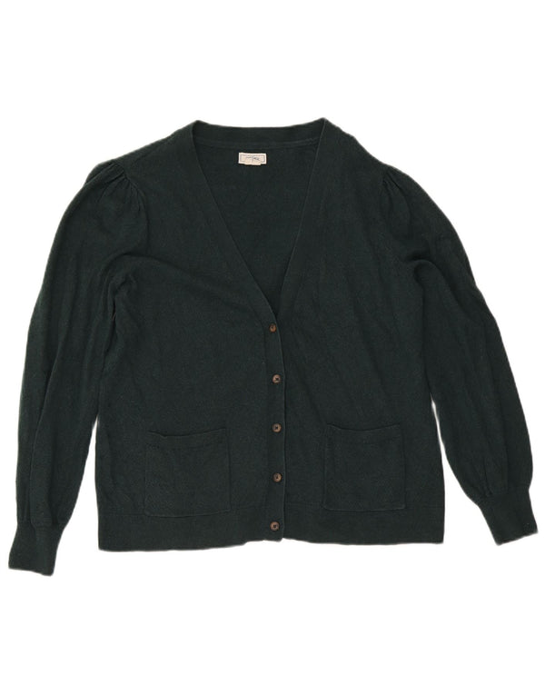 Fat Face Cardigan Femme Pull UK 18 XL Vert Coton