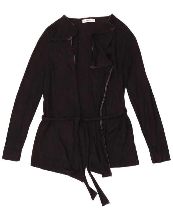 Zara Cardigan surdimensionné pour femme UK 44 en viscose noire moyenne