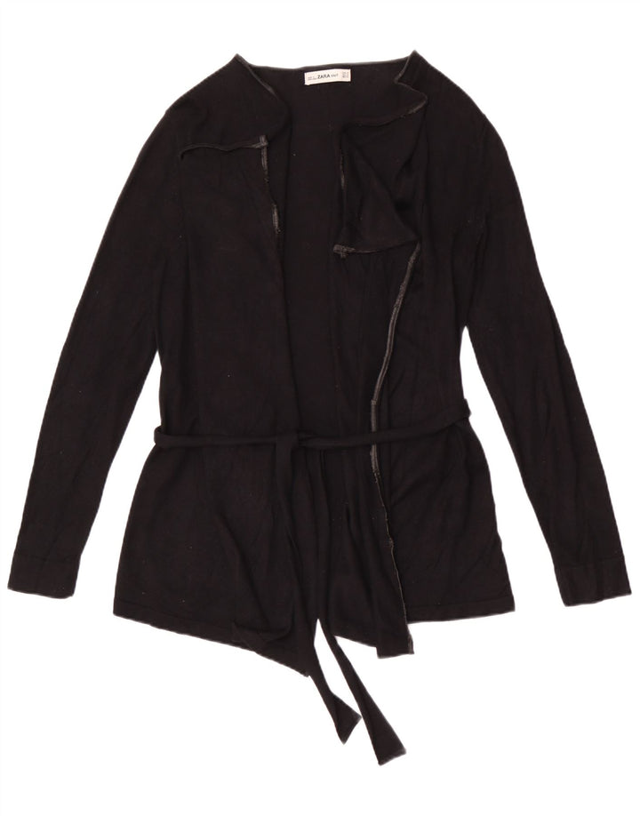 Zara Cardigan surdimensionné pour femme UK 44 en viscose noire moyenne