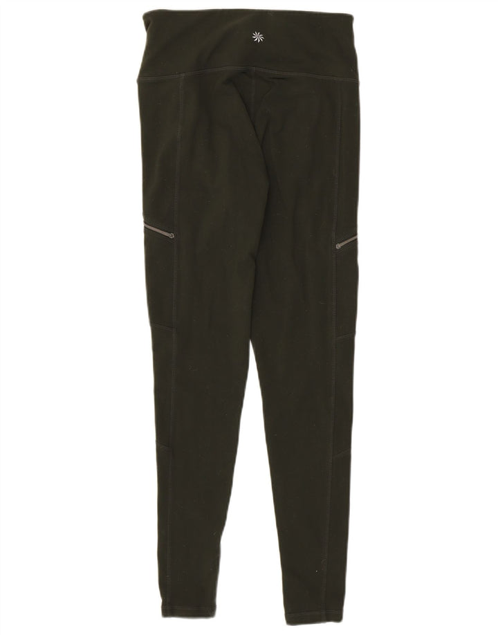 ATHLETA Womens Leggings UK 10 Small  Green Nylon
