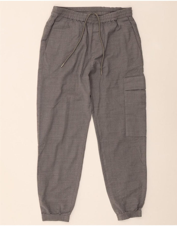 Cos Pantalon Cargo Joggers Homme Petit W29 L27 Laine Grise