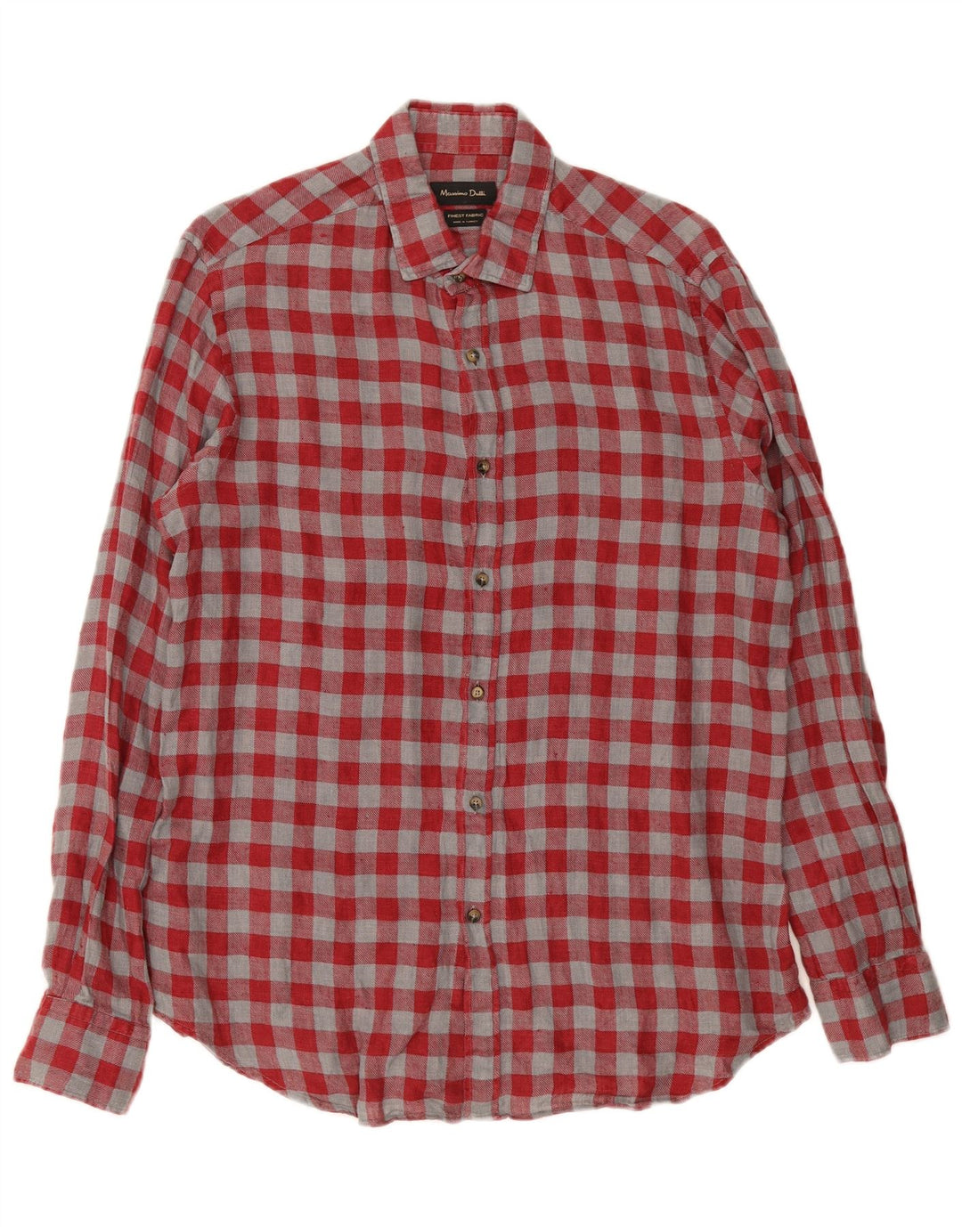 Massimo Dutti Chemise Homme Grand Carreau Rouge