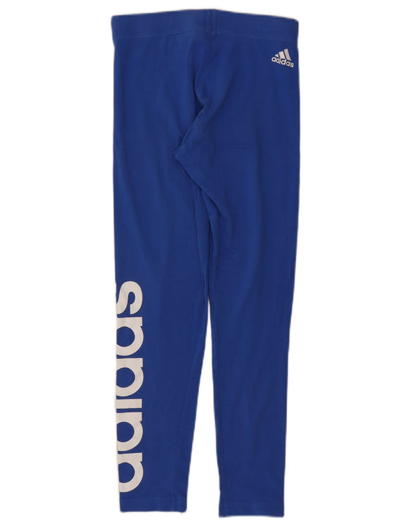Adidas Legging graphique pour femme UK 8/10 Petit bleu coton