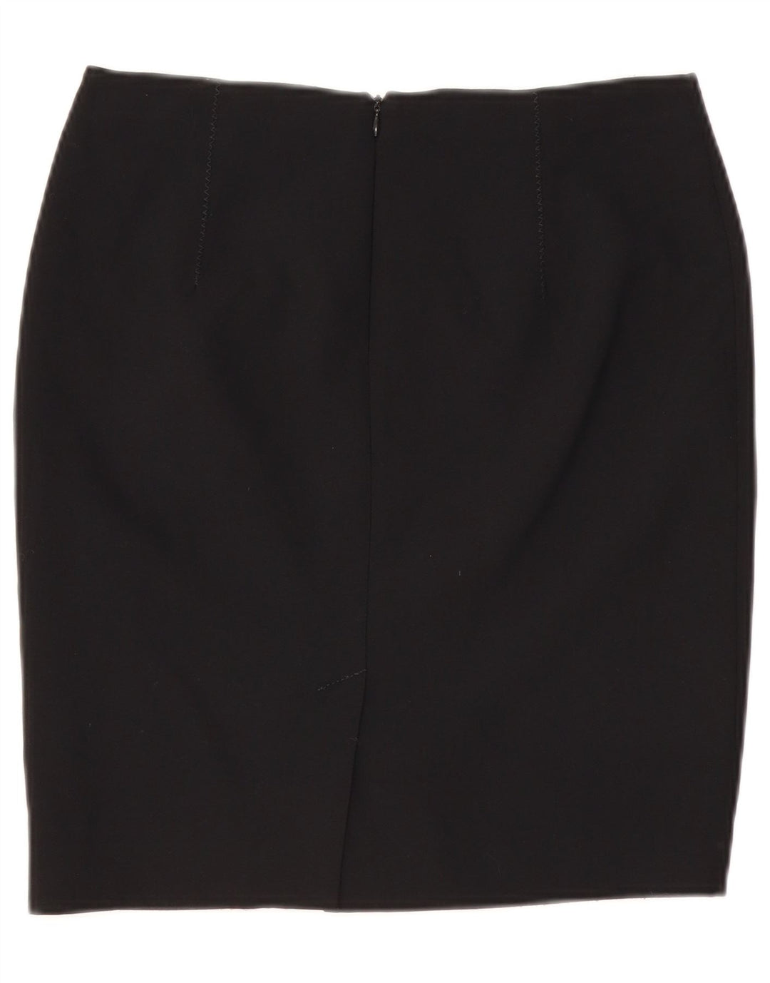 VINTAGE Jupe crayon femme UK 10 Petit W29 Polyester Noir