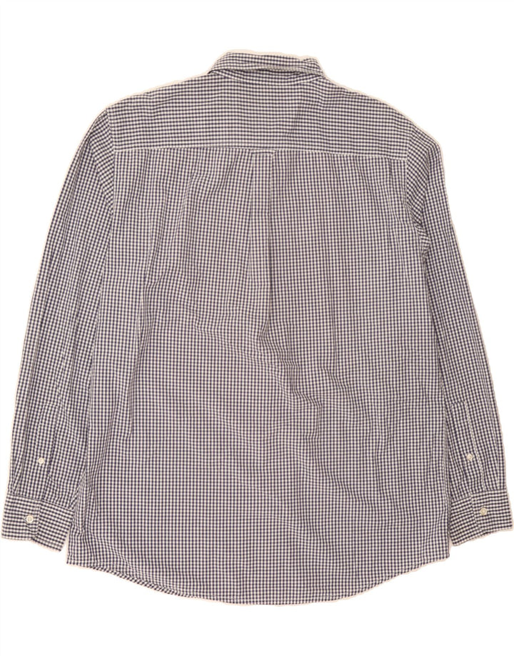 CHAPS Mens Shirt XL Navy Blue Gingham Cotton Vintage Chaps and Second-Hand Chaps from Messina Hembry 