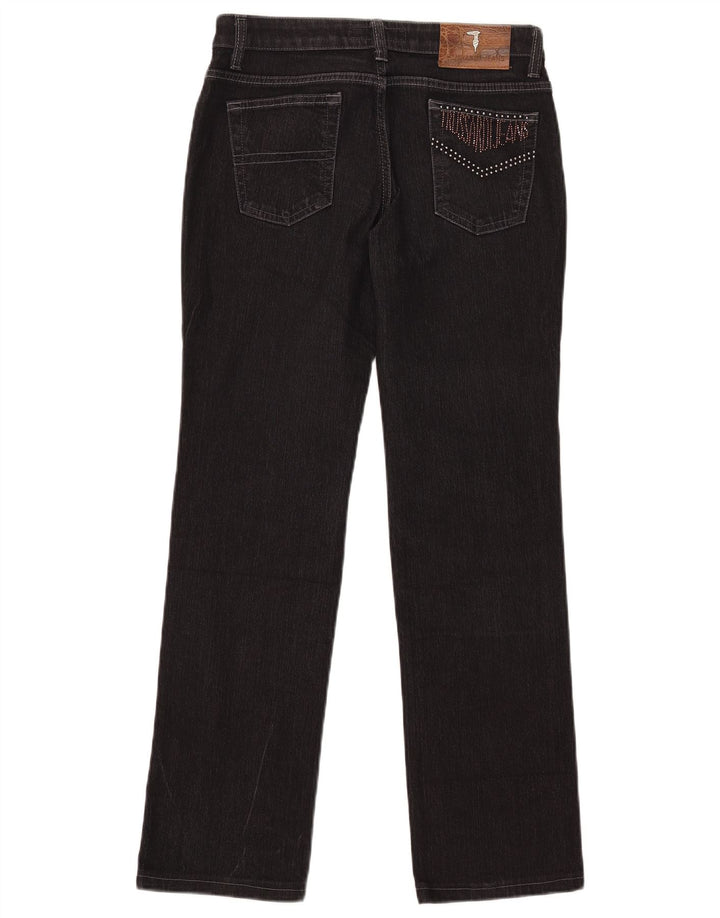 Trussardi Femme Jean Droit W28 L29 Noir Coton