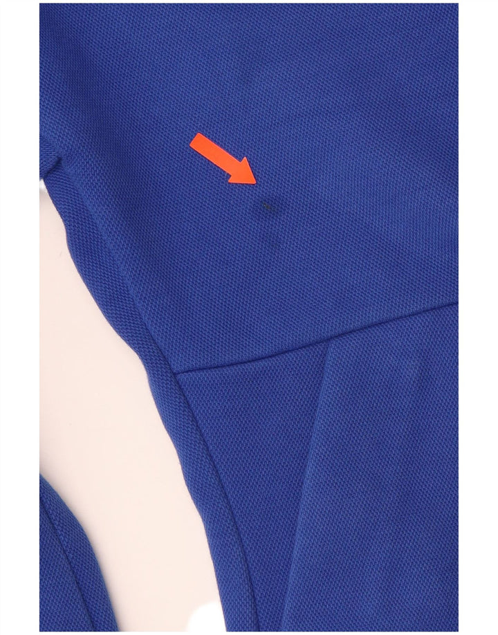 ADIDAS Pull à capuche zippé graphique pour femme UK 12/14 Bleu moyen Coton