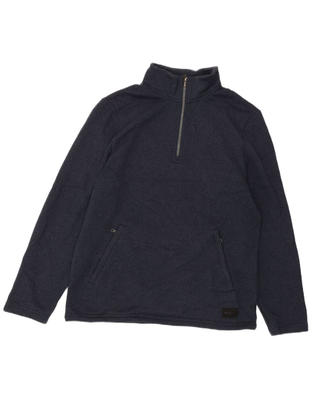 ROHAN Sweat-shirt col zippé pour homme en polyester bleu marine moyen