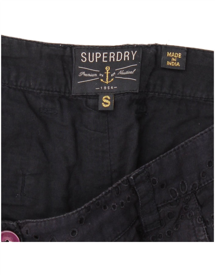 Superdry Pantalon Chaud Femme Petit W27 Bleu Marine Floral