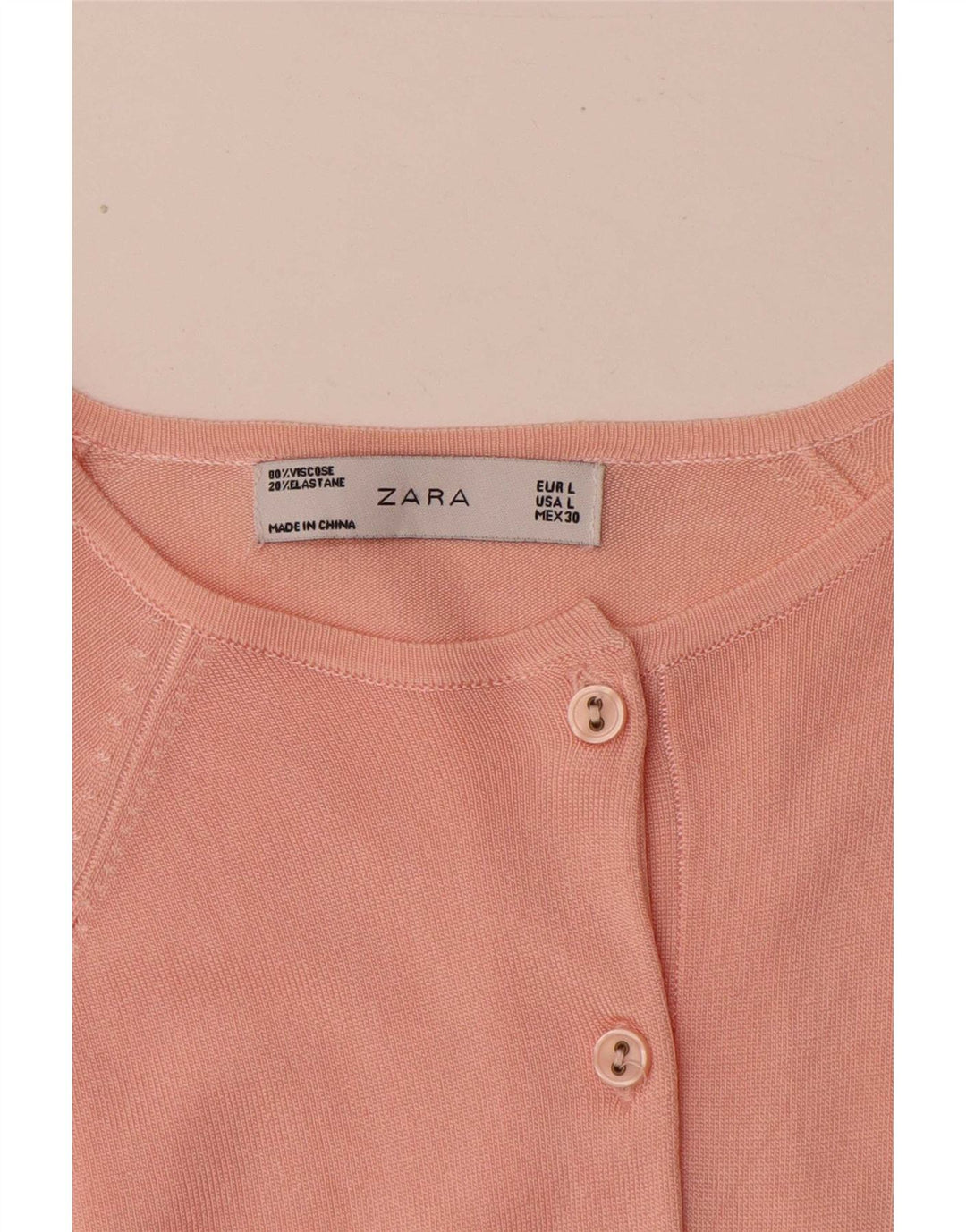 Zara Cardigan Femme Pull UK 16 Large Rose
