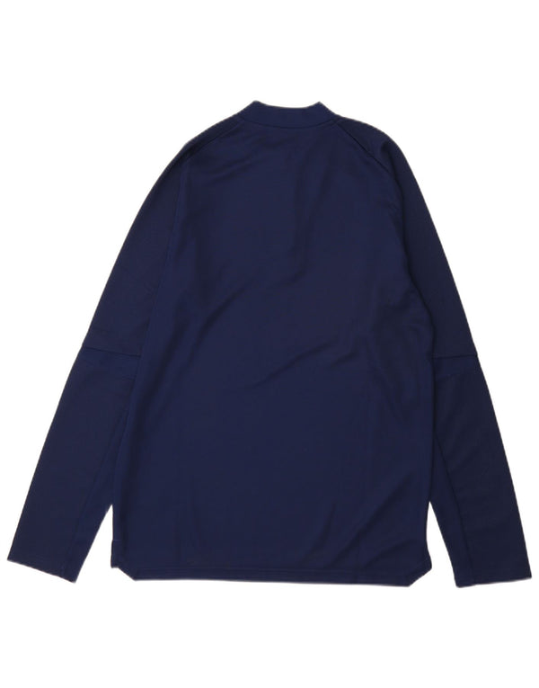 Adidas Haut de survêtement Aeroready Zip Neck pour garçon 13-14 ans Bleu marine