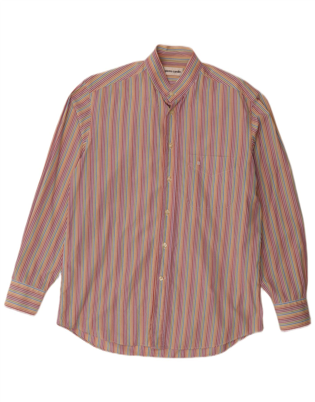 Pierre Cardin Chemise Homme Taille 151/2 39 Medium Multicolore Pinstripe