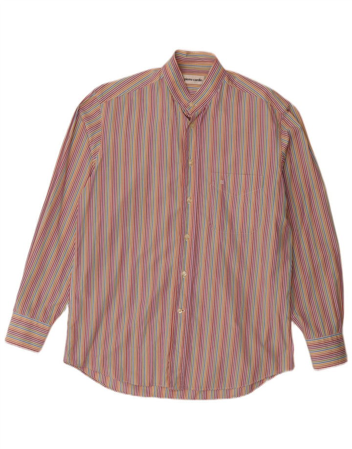 Pierre Cardin Chemise Homme Taille 151/2 39 Medium Multicolore Pinstripe