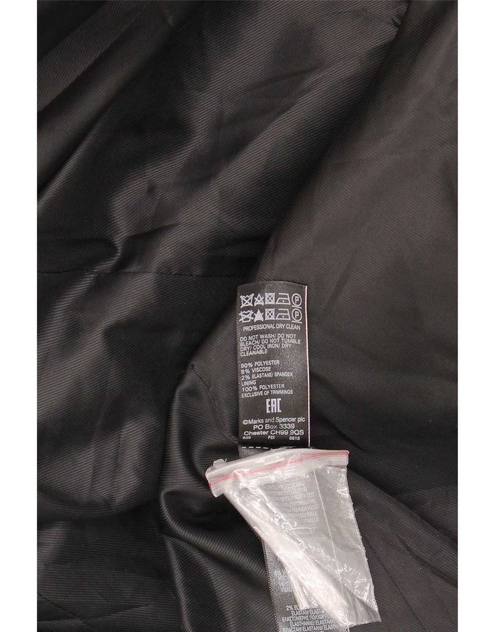 Marks & Spencer Manteau pour femme UK 14 Large Noir Polyester