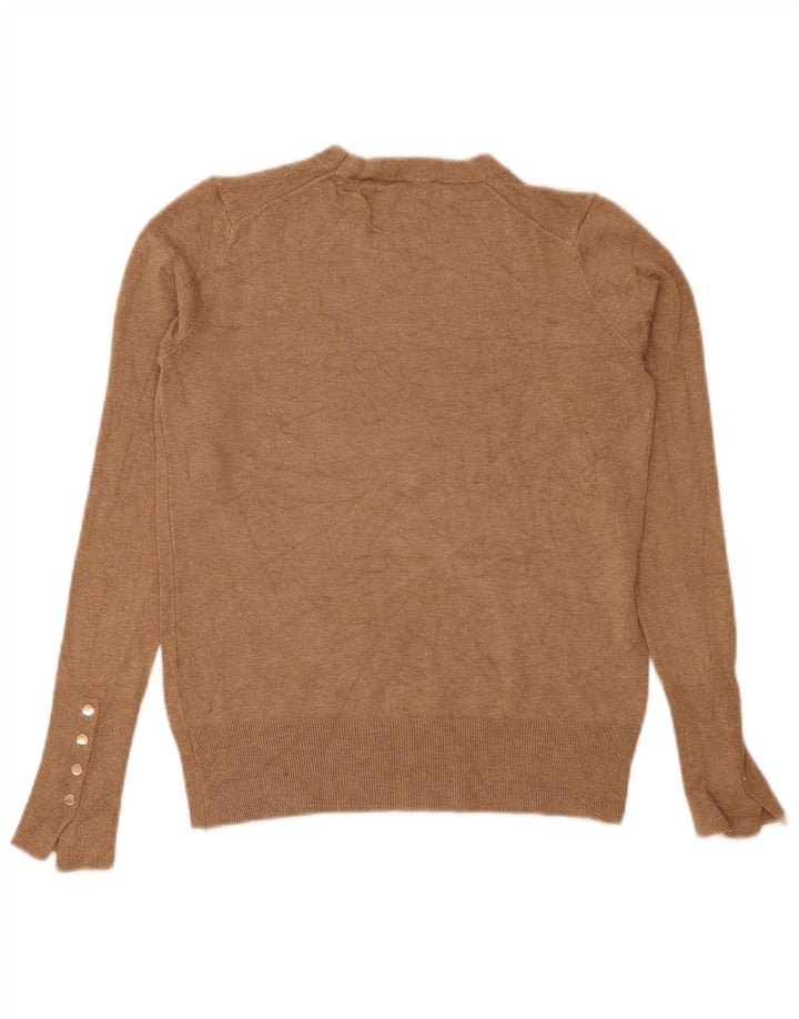 Zara Pull à col rond pour femme UK 12 Beige moyen