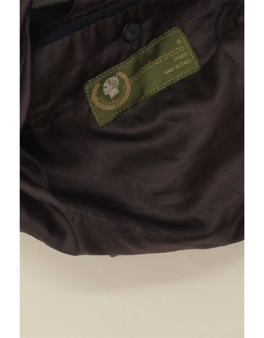 Roccobarocco Veste blazer à 3 boutons pour homme UK 40 Large Bleu marine