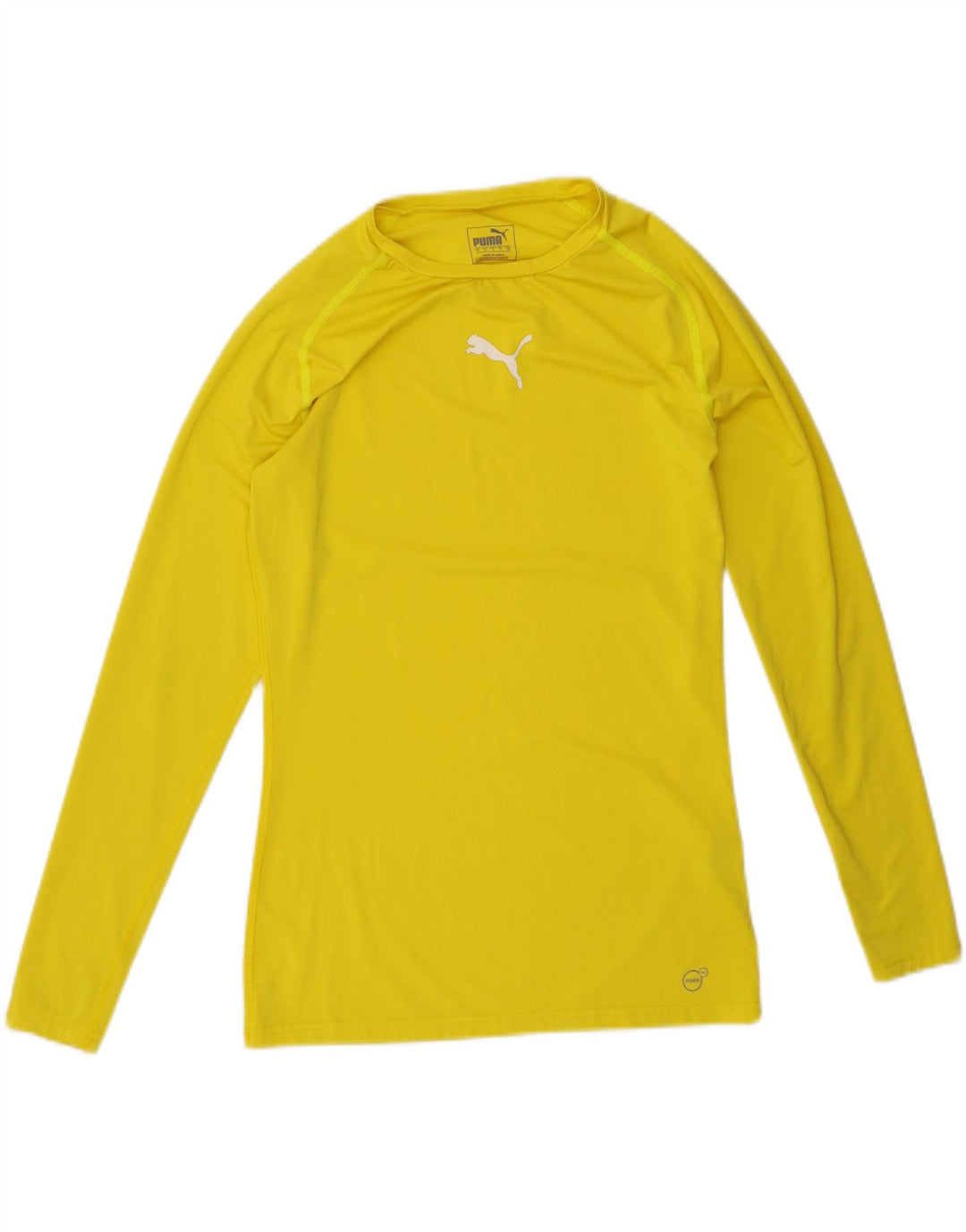 PUMA Womens Top Long Sleeve UK 14 Large Yellow Polyester Vintage Puma and Second-Hand Puma from Messina Hembry 