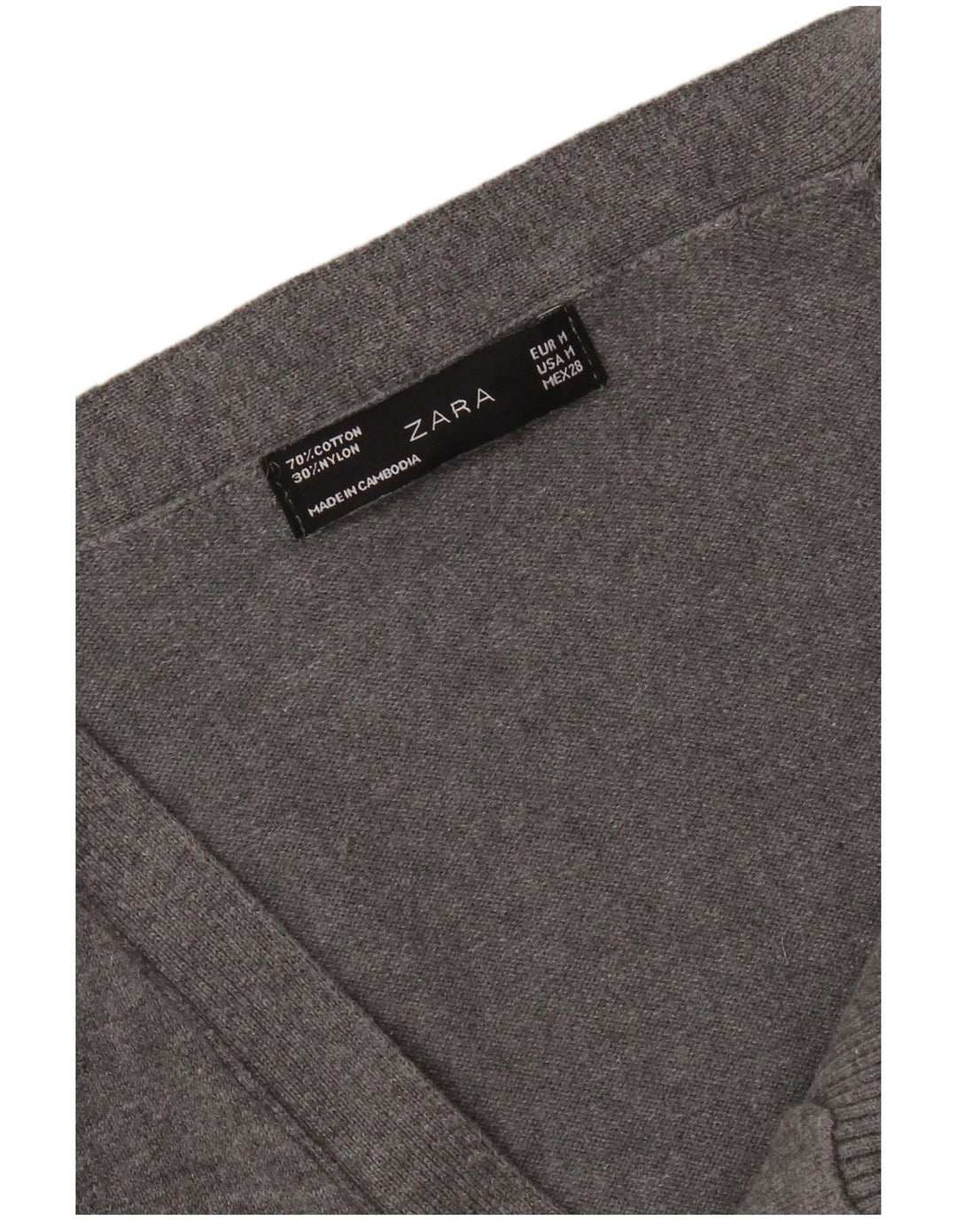 Zara Cardigan long pour femme UK 12 Gris moyen